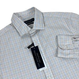 NWT The Men’s Store Shirt Slim Fit Stretch Size Large L Long Sleeve‎ Button Down